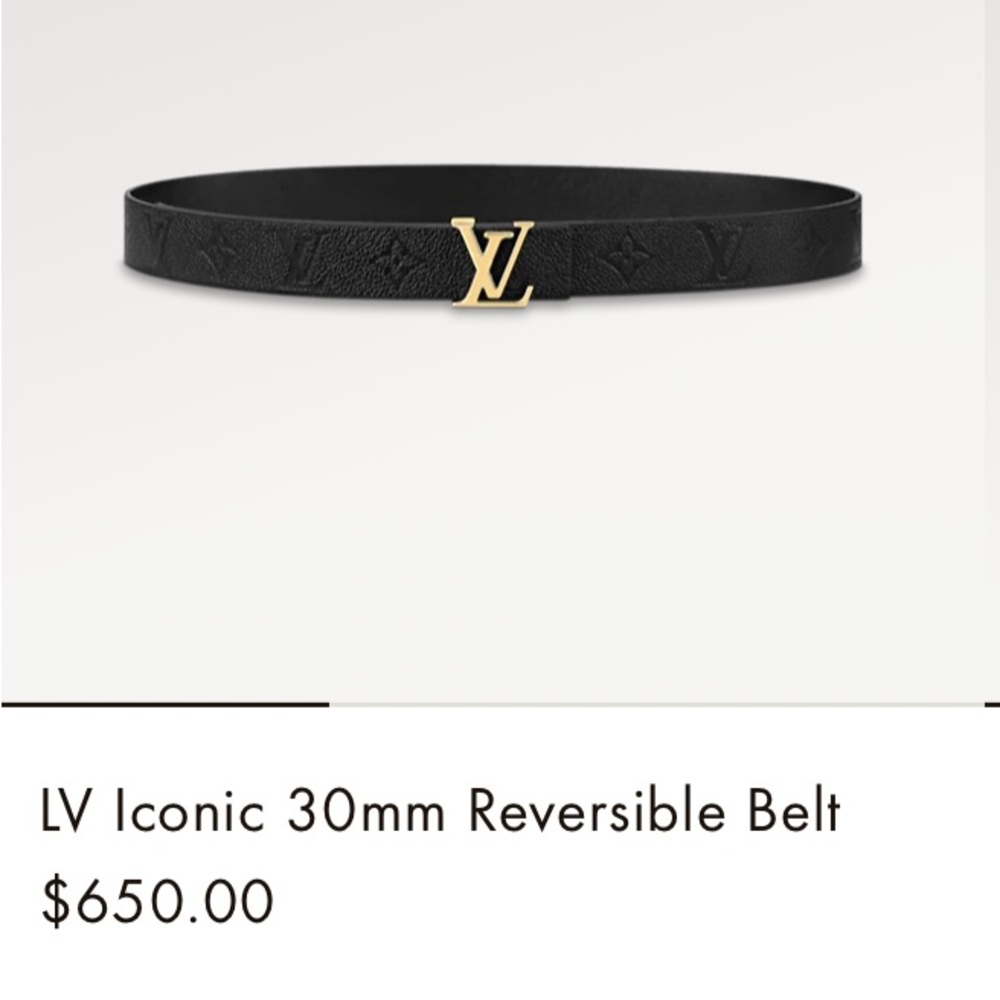 LV iconic 30mm reversible belt. Monogram.
